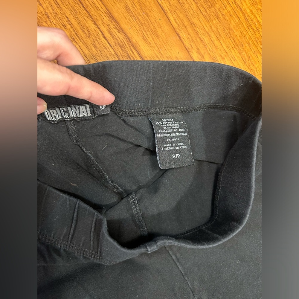 Nicole miller | black cropped leggings with elastic waist | size S - Picture 4 of 7